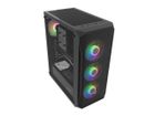 Natec, Fury Shobo SH4F RGB Midi Tower, obudowa komputerowa z oknem, czarna