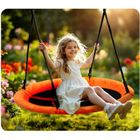 Neo-Sport, Swingo, huśtawka bocianie gniazdo, pomarańczowa, 100 cm