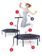 Neo-Sport, trampolina fitness z uchwytem, NS-102, niebieska