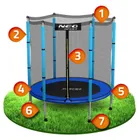Neo-Sport, trampolina ogrodowa dla dzieci, 4,5ft/140 cm