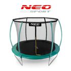 Neo-Sport, trampolina ogrodowa z siatką, profilowanymi słupkami i drabinką, 312 cm