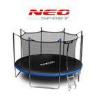 Neo-Sport, trampolina ogrodowa z siatką wewnętrzną i drabinką, 465 cm
