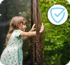 Neo-Sport, trampolina ogrodowa z siatką zewnętrzną i drabinką, 13ft/404 cm