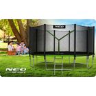 Neo-Sport, trampolina ogrodowa z siatką zewnętrzną i drabinką, 15ft/465 cm