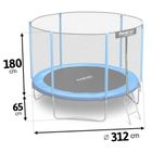 Neo-Sport, trampolina ogrodowa z siatką zewnętrzną i drabinką, 312 cm