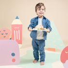 New Classic Toys, pieczony kurczak, drewniany zestaw jedzenia i akcesoriów kuchennych