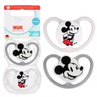 Nuk, Myszka Miki, Perfect Match Air, smoczek uspokajający, popielaty, 0-6m, 2 szt.