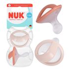 Nuk, Perfect Match, smoczek uspokajający, beżowy i czerwony, 0-6m, 2 szt.