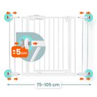 Nukido, barierka, bramka zabezpieczająca, biała, 75-105 cm