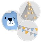 Nukido, namiot tipi dla dzieci ze światełkami, szary