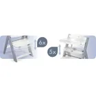 Nukido, Nelo, drewniane krzesełko do karmienia, szaro-białe