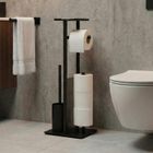 Nuxio, Hylla, stojak na papier toaletowy i szczotkę do WC z półką na telefon, 65 cm