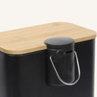 Nuxio, Zetru, wąski kosz łazienkowy z bambusem, 5l