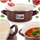 Orion, Brown, garnek emaliowany, 20,5 cm, 2,2l