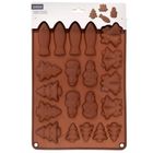 Orion, forma do ciastek i pralin, silikonowa, brązowa, 34-24,5-1 cm