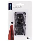 Orion, haczyk wieszak samoprzylepny, czarny, 4,8-4,8 cm, 2 szt.