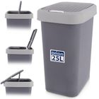 Orion, kosz na śmieci, plastikowy, szary, 25 l
