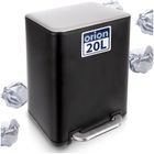 Orion, kosz na śmieci z pedałem, stalowy, czarny, 20l