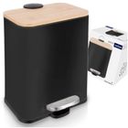 Orion, kosz na śmieci z pedałem, stalowy, czarny, wąski, 5l