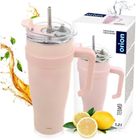 Orion, kubek termiczny z uchwytem, stalowy, różowy, 1,2l