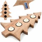 Orion, Mango, świecznik drewniany, na 4 świeczki, 40-27,5 cm