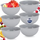 Orion, Sandy, miseczki plastikowe, szare, 13 cm, 500 ml, 6 szt.