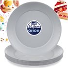 Orion, Sandy, talerze deserowe, plastikowe, szare, 20,5 cm, 6 szt.