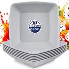 Orion, Sandy, talerze obiadowe, głębokie, plastikowe, szare, 17,5 cm, 500 ml, 6 szt.