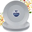Orion, Sandy, talerze obiadowe, płytkie, plastikowe, szare, 23,5 cm, 6 szt.
