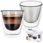 Orion, szklanki termiczne z podwójną ścianką do kawy espresso DOUBLE, 90 ml, 2 szt.