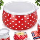 Orion, Tecka, miska emaliowana z pokrywką, 600 ml