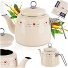 Orion, Tonca, czajnik emaliowany, kremowy, 1,6 l