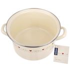 Orion, Tonca, garnek emaliowany, kremowy, 22 cm, 4 l