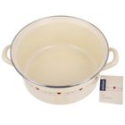 Orion, Tonca, garnek emaliowany, kremowy, 24 cm, 4 l