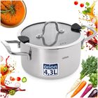 Orion, Venice, garnek stalowy z pokrywką, 22 cm, 4,3l