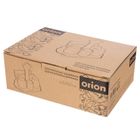 Orion, Whiteline, solniczka i pieprzniczka, porcelanowa, ze stojakiem i serwetnikiem, 5 elementów