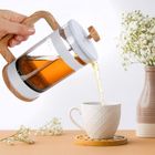 Orion, Whiteline, zaparzacz tłokowy do kawy i herbaty szklany, 1 l