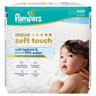 Pampers, Aqua Soft Touch, chusteczki nawilżane dla dzieci, 3-60 szt.