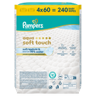 Pampers, Aqua Soft Touch, chusteczki nawilżane dla dzieci, 4-60 szt.