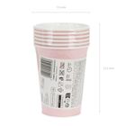 PartyDeco, kubeczki papierowe, jasny różowy, 250 ml, 6 szt.