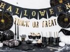 PartyDeco, Trick or Treat, serwetki papierowe na imprezę Halloween, czarne, 33 cm, 20 szt.