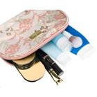 Peterson, kosmetyczka, 1-komorowa, tkanina syntetyczna, różowa z botanicznym wzorem