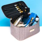 Peterson, kosmetyczka kuferek, brokatowa, różowe złoto