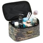 Peterson, kosmetyczka kuferek, cekinowa, szara