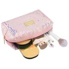 Peterson, kosmetyczka prostokątna, cekinowa, różowa