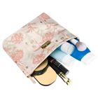 Peterson, kosmetyczka, tkanina syntetyczna, różowa z botanicznym wzorem