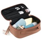 Peterson, kosmetyczka z uchwytem, tkanina syntetyczna, beżowa