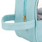 Peterson, kosmetyczka z uchwytem, z przezroczystym panelem, niebieska