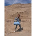 Peterson, torba podróżna z uchwytem na walizkę, błękitna