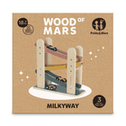 Petite&Mars, Milky Way Wood of Mars, drewniana zdjężdzalnia z autkami, tor
